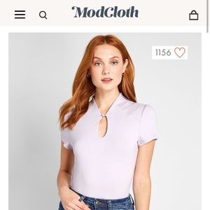 ModCloth High Society Style Knot Top in Lavender